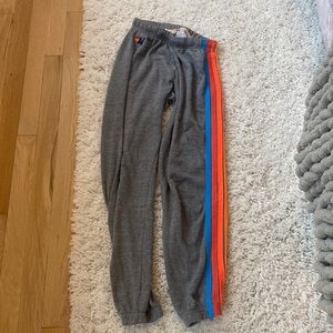 Aviation Nation Neon Striped Sweatpants!